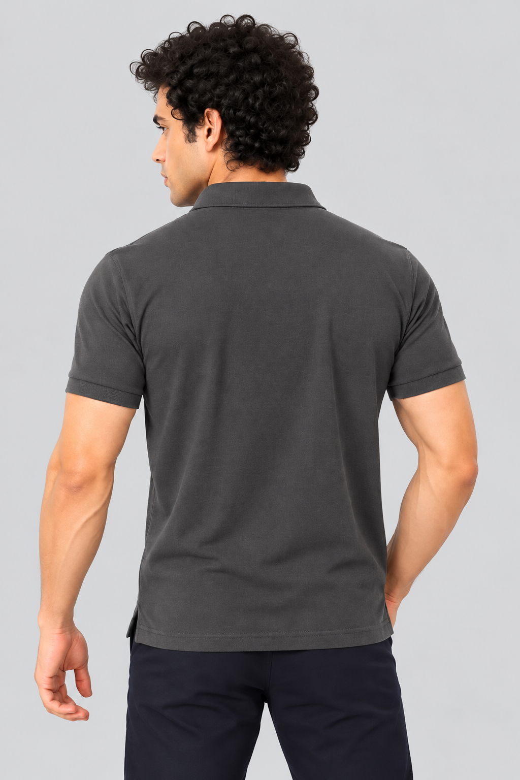 Men Slim Fit Polo T-Shirt with MATTY