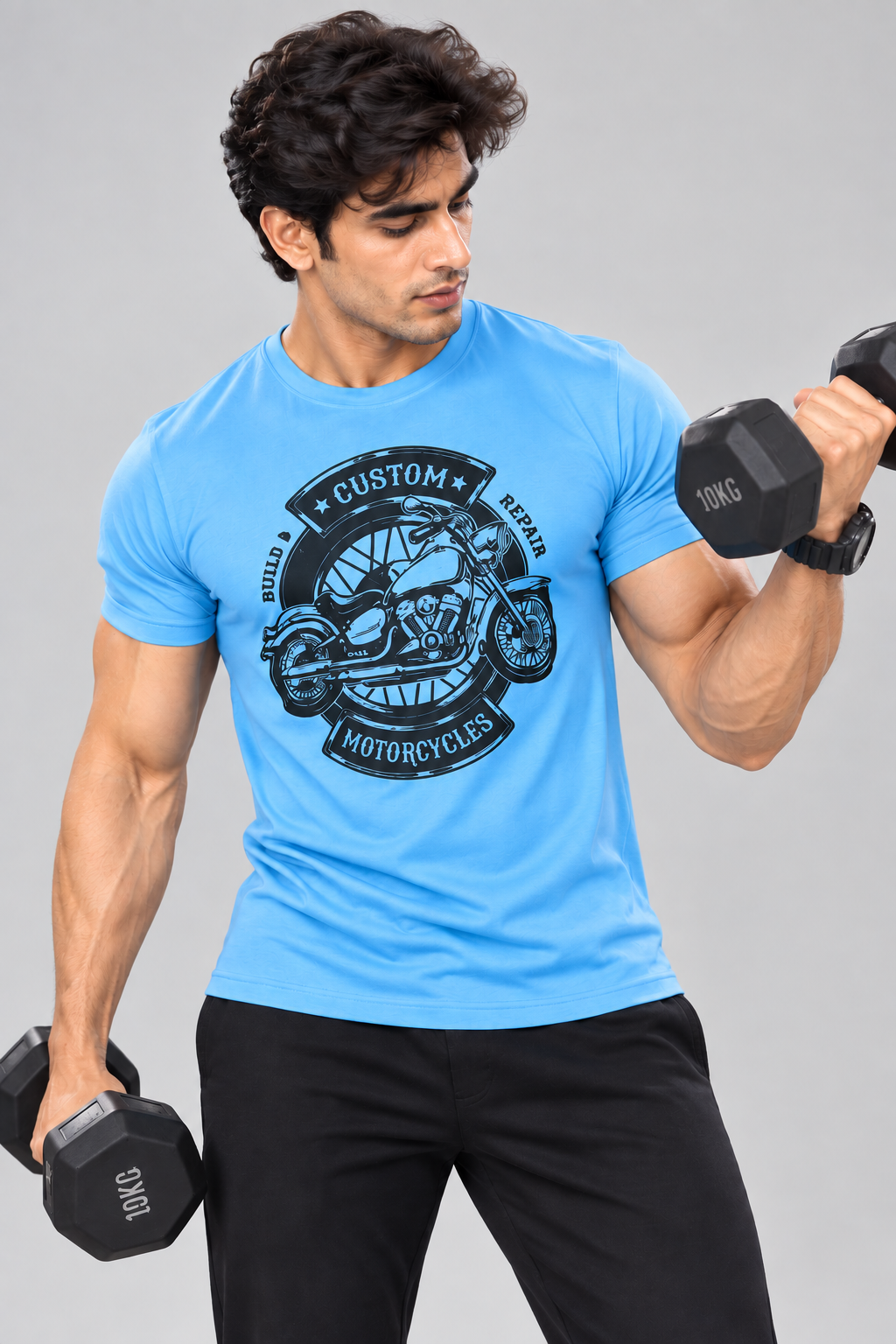 Men Printed Regular Fit Round Neck T-Shirt