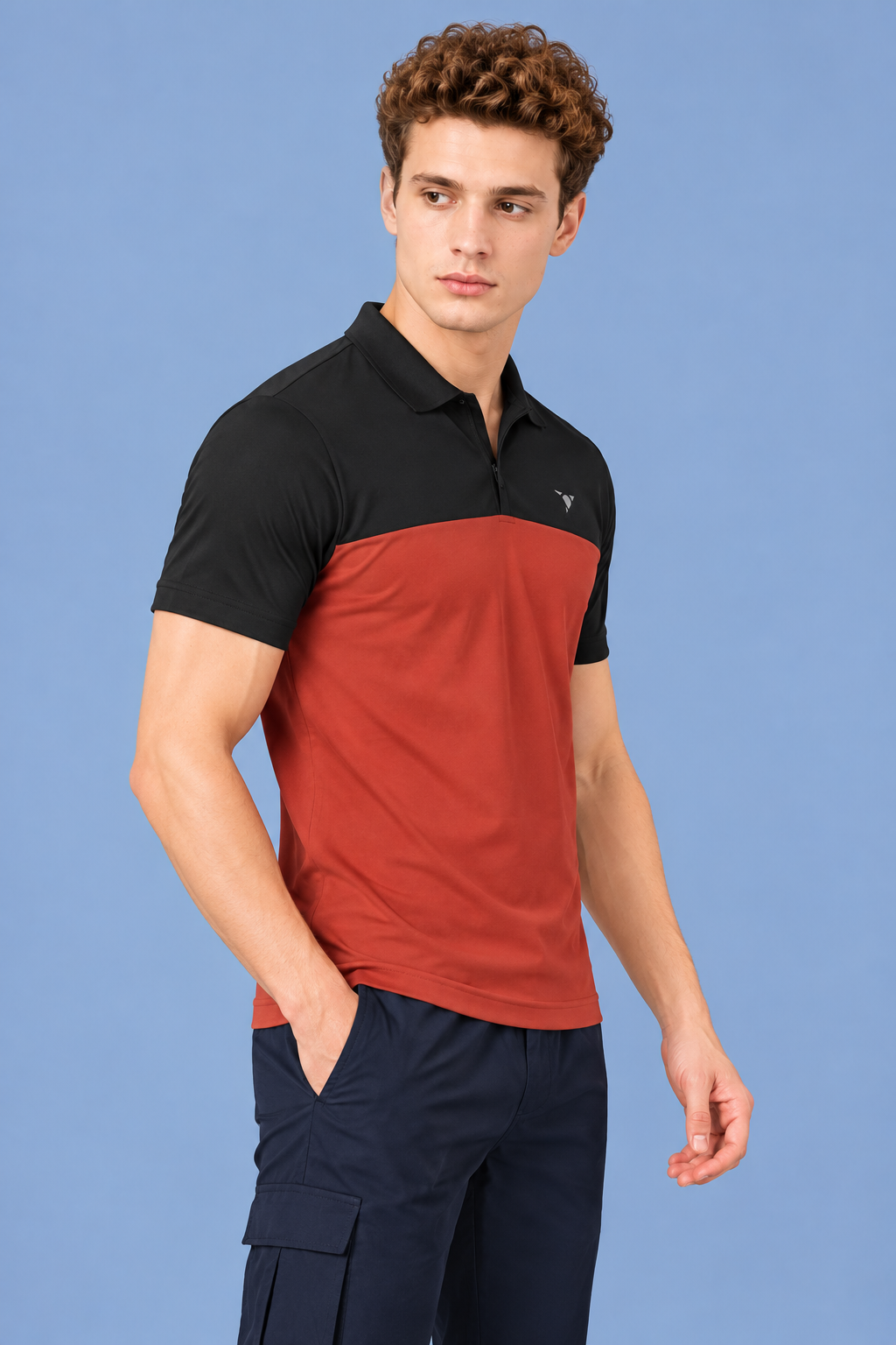 Men Slim Fit Polo T-Shirt with Spring