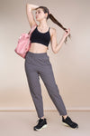 Women Regular Fit Track Pants with Woven Terry