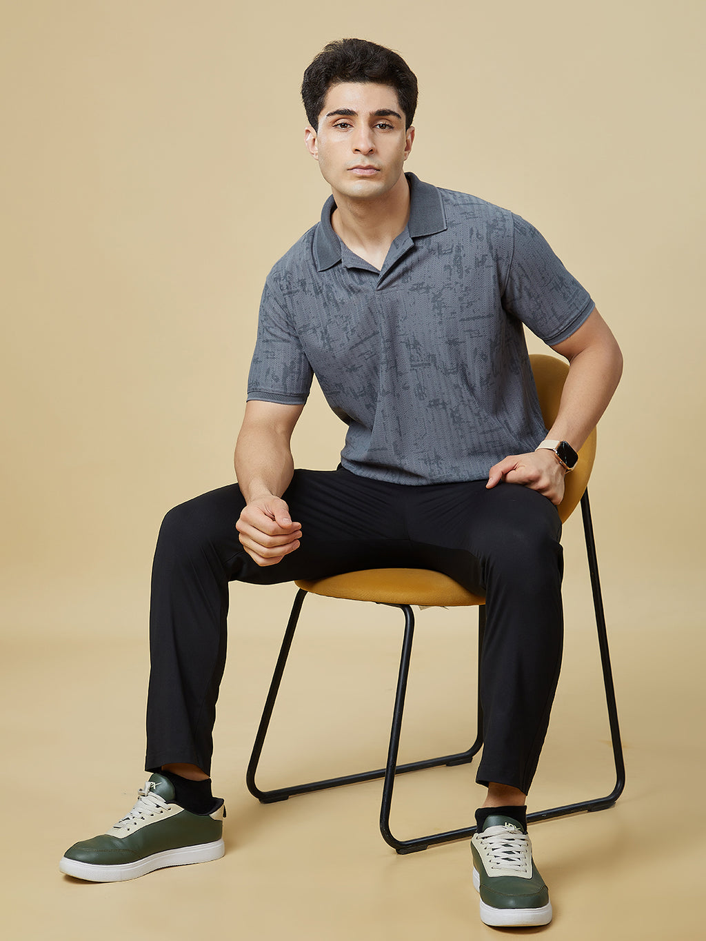 Men Regular Fit Polo T-Shirt with Supreme