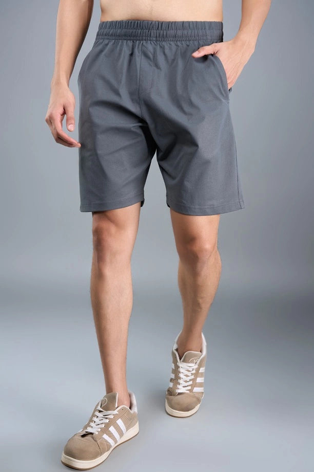 Men Solid Regular Fit Shorts with Pulse