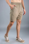 Men Solid Regular Fit Shorts with Pulse
