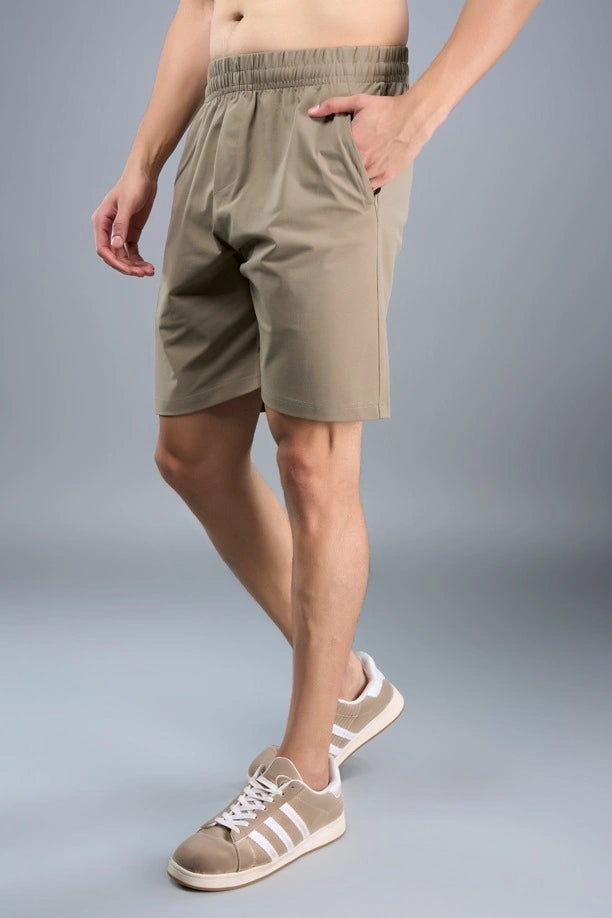 Men Solid Regular Fit Shorts with Pulse