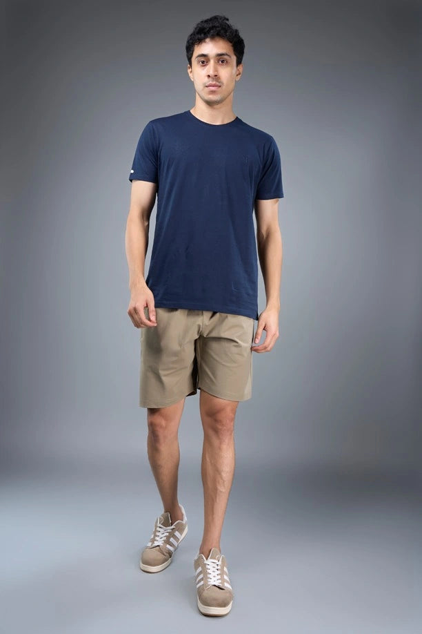 Men Solid Regular Fit Shorts with Pulse