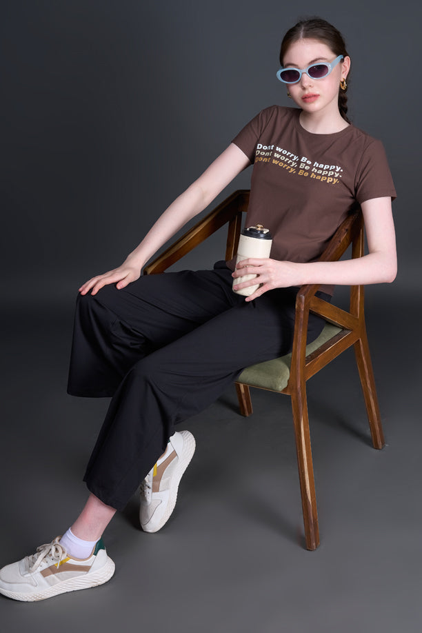 Women Graphic Regular Fit Round Neck T-shirt with COTEX