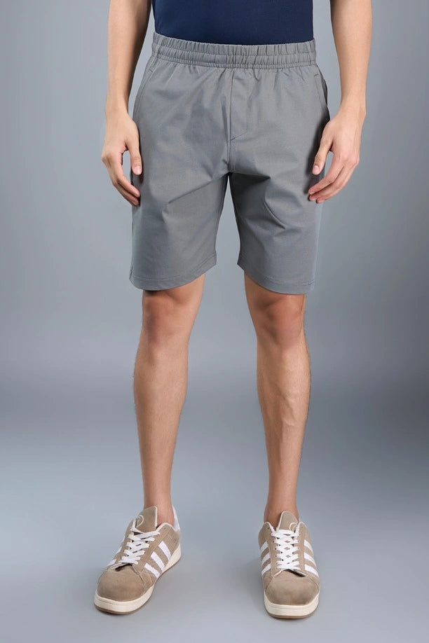 Men Solid Regular Fit Shorts with Pulse