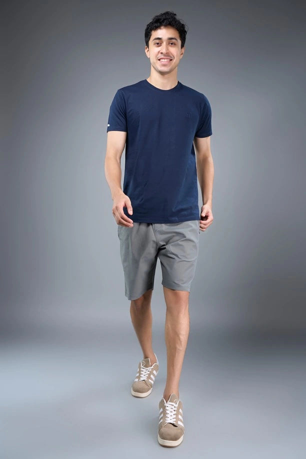 Men Solid Regular Fit Shorts with Pulse