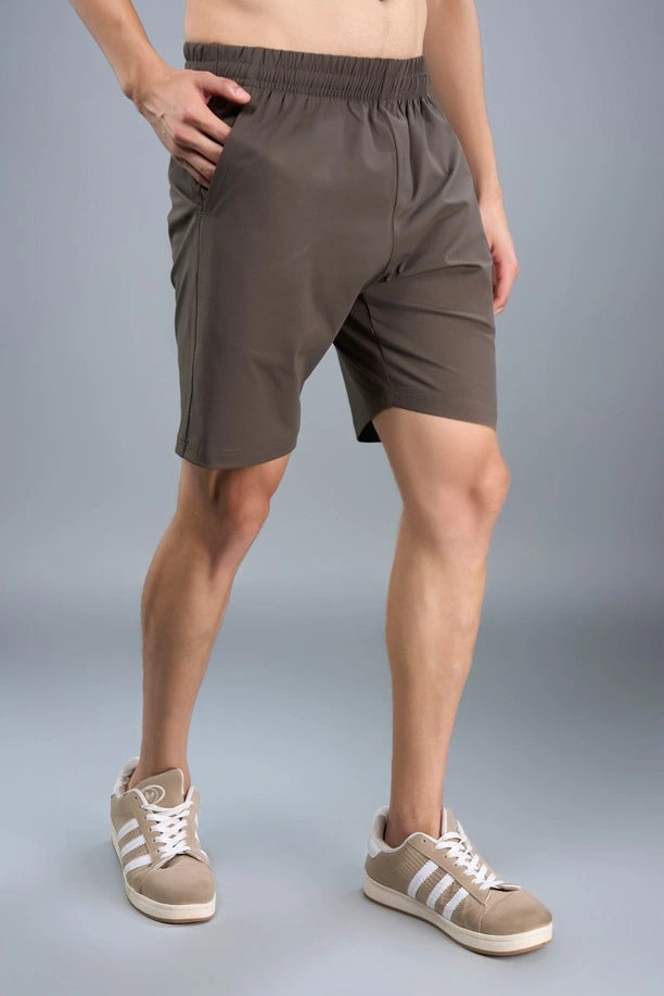 Men Solid Regular Fit Shorts with Pulse