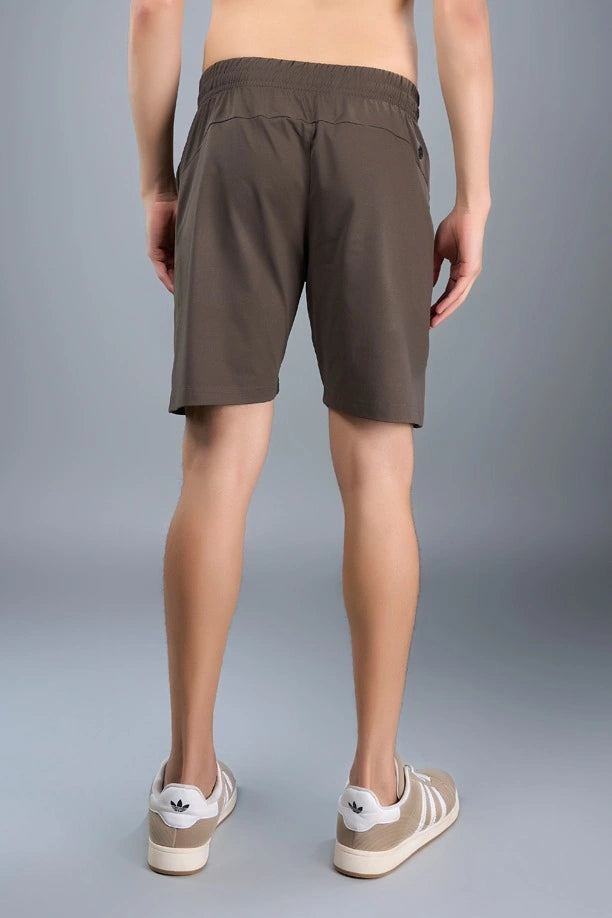 Men Solid Regular Fit Shorts with Pulse
