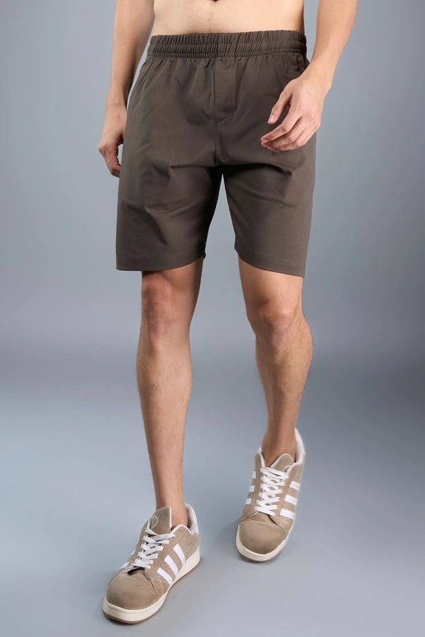 Men Solid Regular Fit Shorts with Pulse