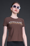 Women Graphic Regular Fit Round Neck T-shirt with COTEX