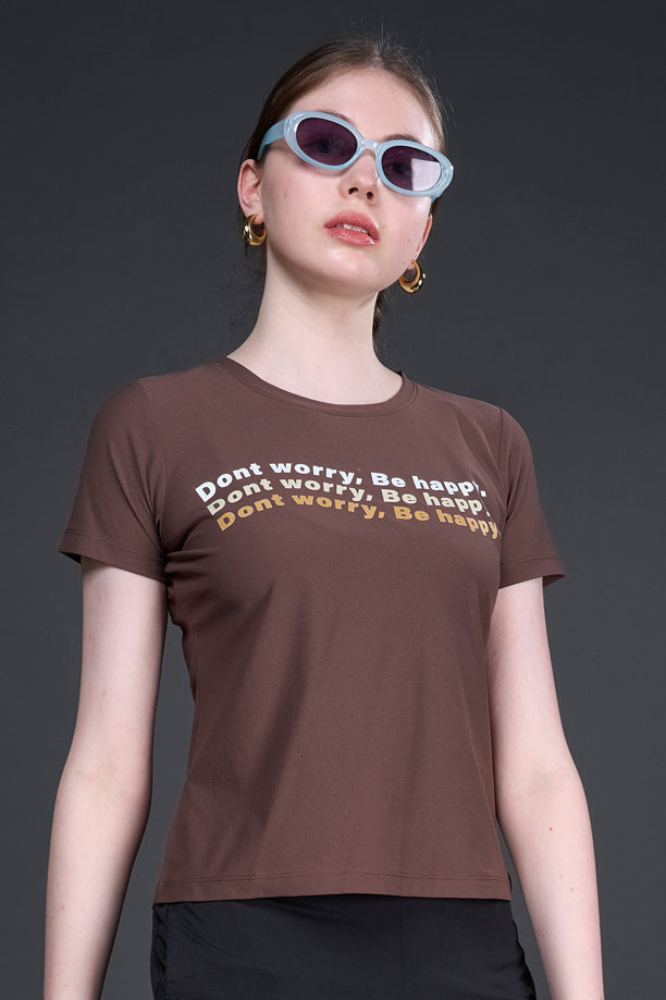 Women Graphic Regular Fit Round Neck T-shirt with COTEX