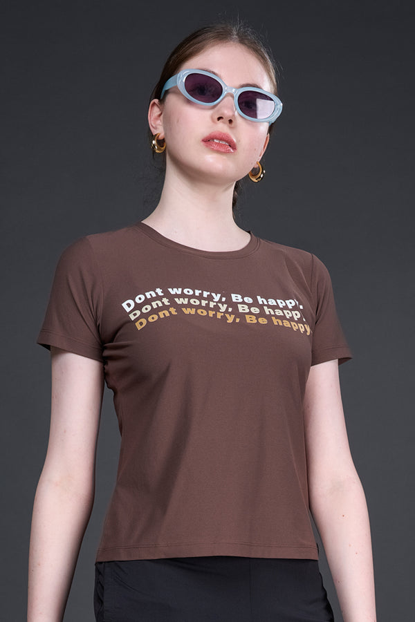 Women Graphic Regular Fit Round Neck T-shirt with COTEX