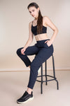 Women Regular Fit Track Pants with Woven Terry