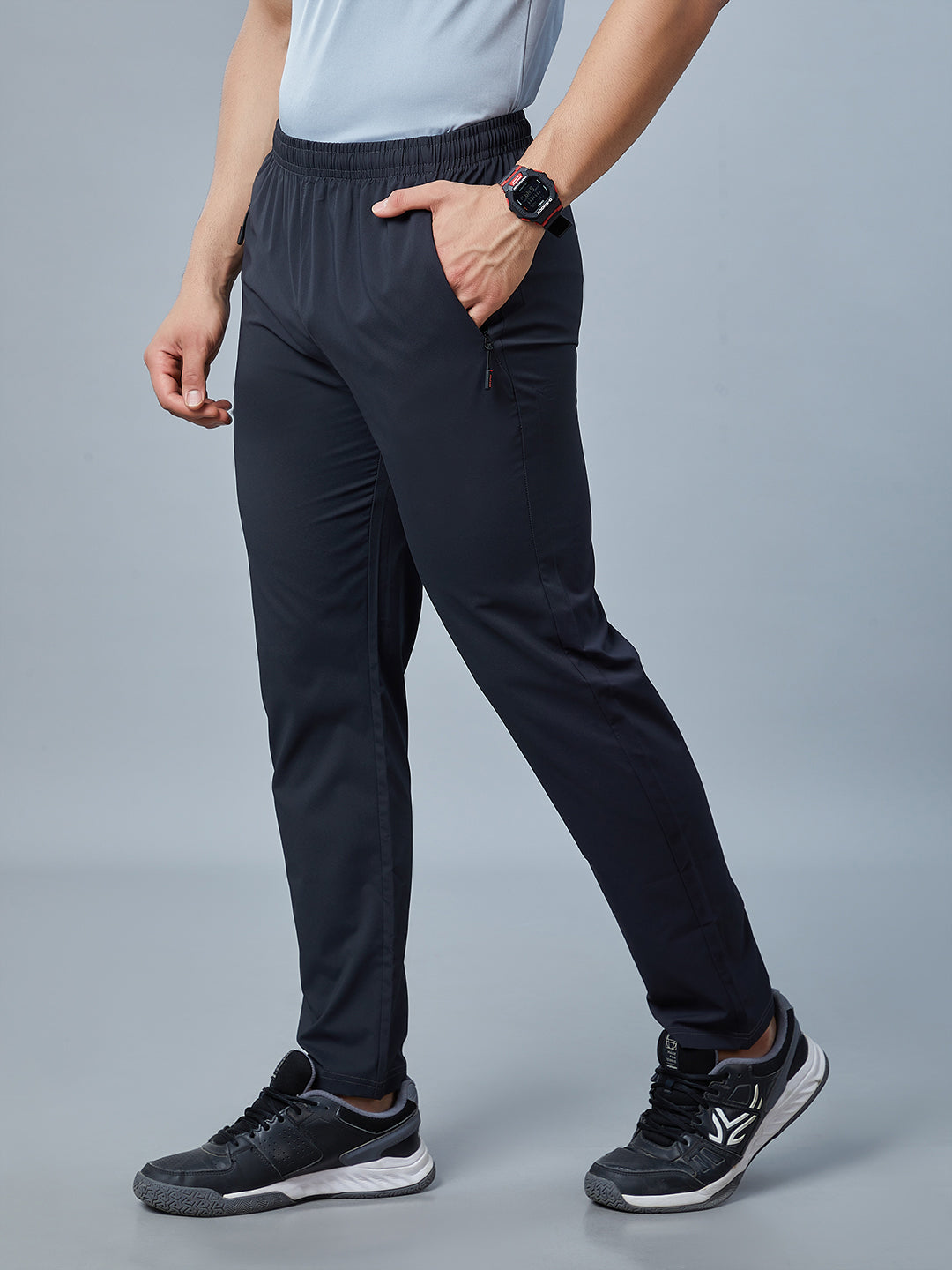 Men's Regular Fit Track Pants Pockets with RACE