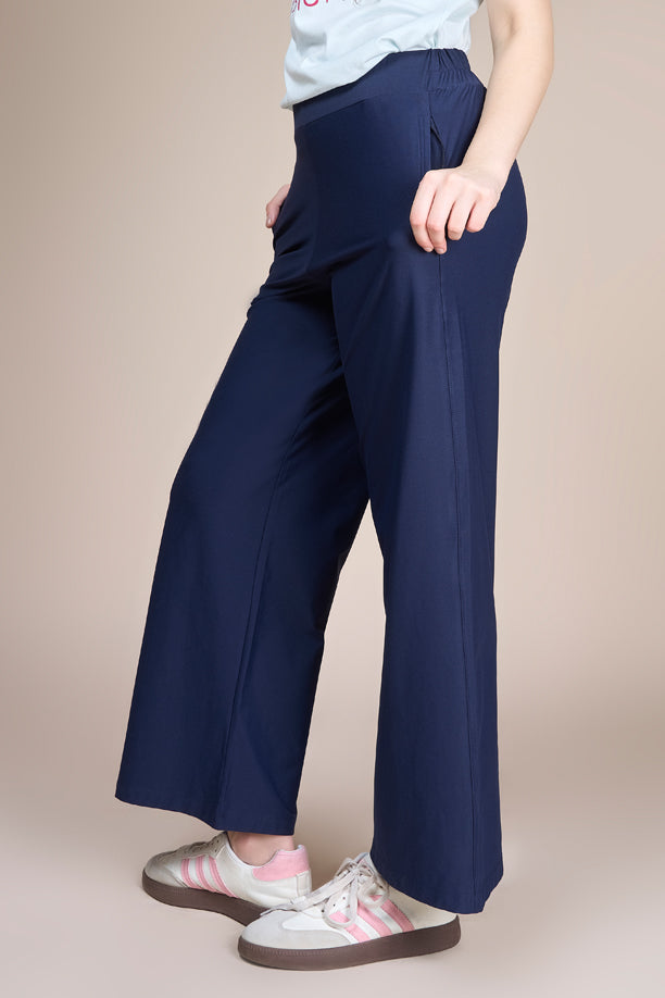 Women Soild Wide Leg Pants with COTEX