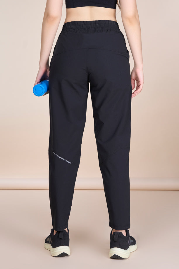 Women Regular Fit Track Pants with Woven Terry