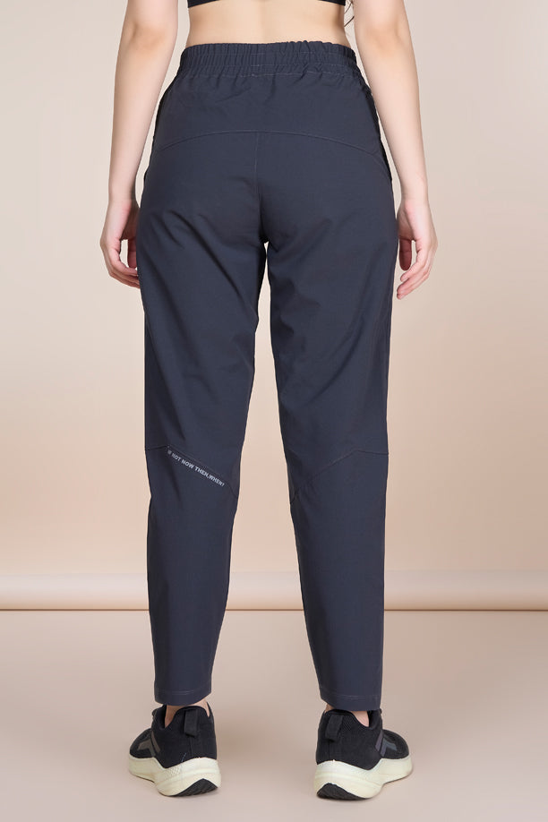 Women Regular Fit Track Pants with Woven Terry