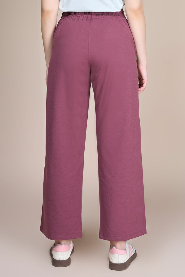 Women Soild Wide Leg Pants with COTEX