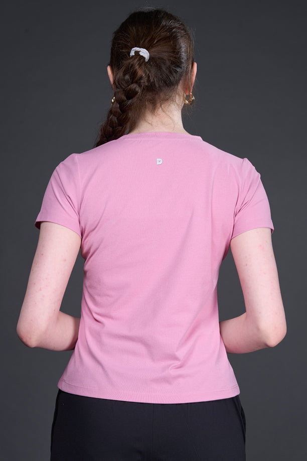 Women Graphic Regular Fit Round Neck T-shirt with COTEX