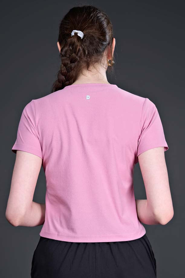 Women Printed Regular Fit Crop T-shirt with COTEX