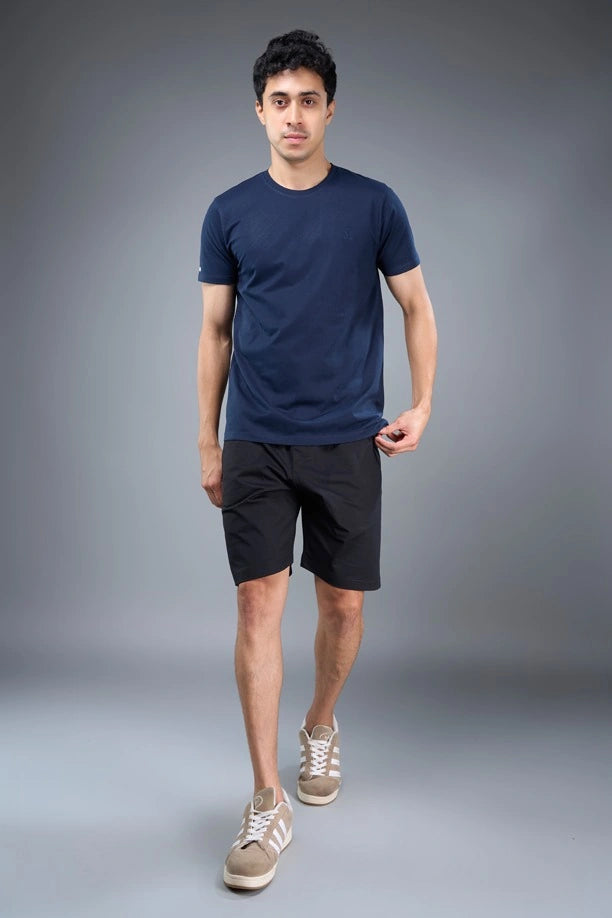 Men Solid Regular Fit Shorts with Pulse