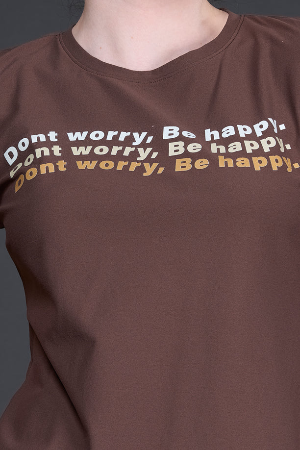 Women Graphic Regular Fit Round Neck T-shirt with COTEX