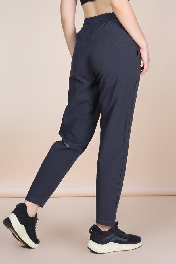 Women Regular Fit Track Pants with Woven Terry