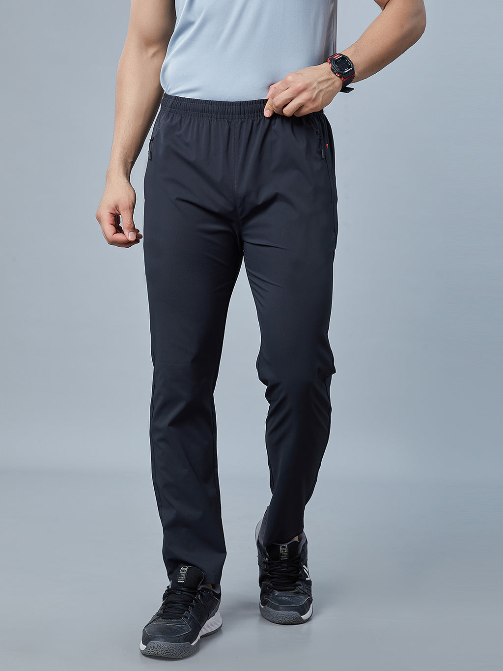 Men's Regular Fit Track Pants Pockets with RACE