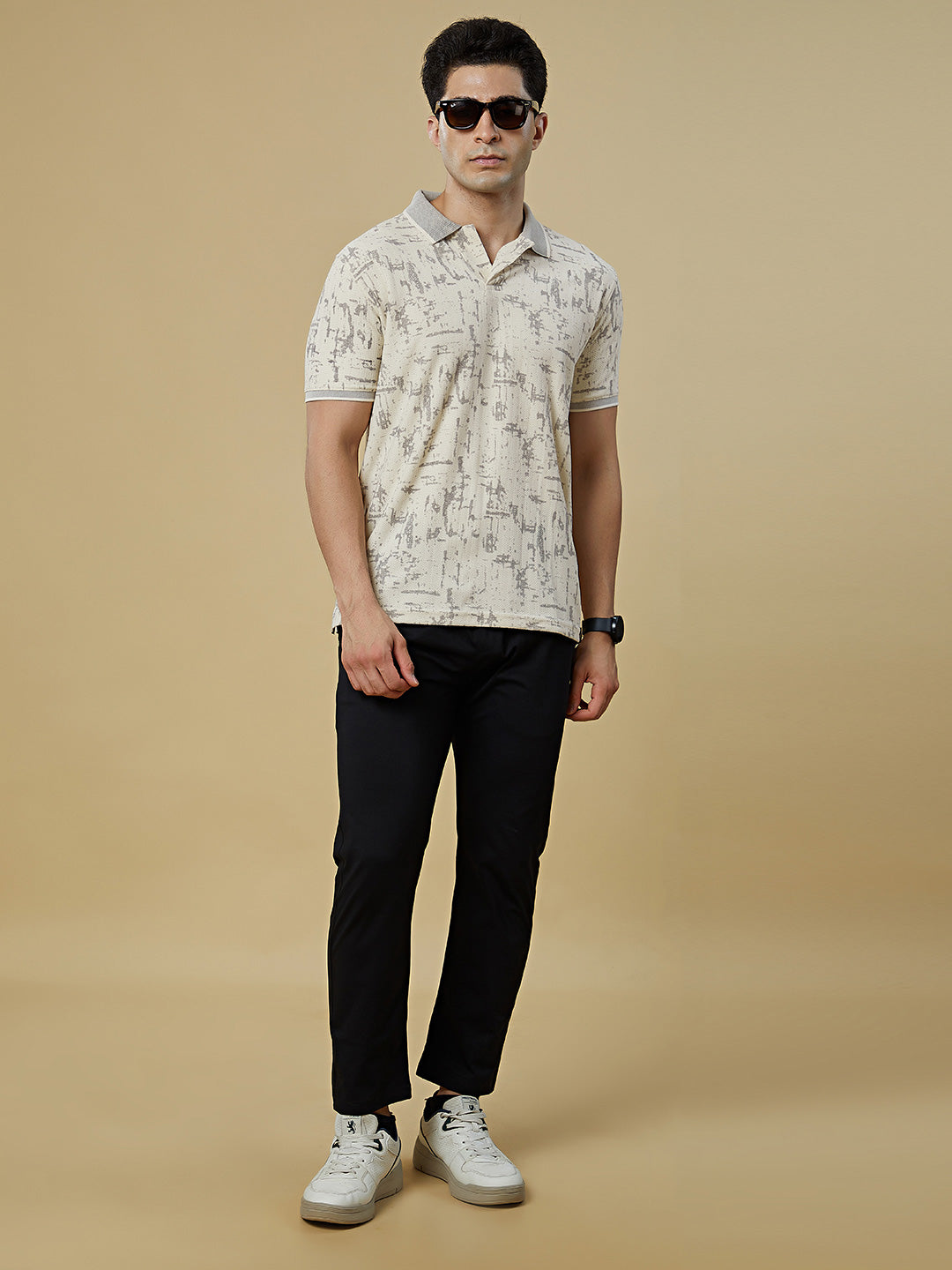Men Regular Fit Polo T-Shirt with Supreme