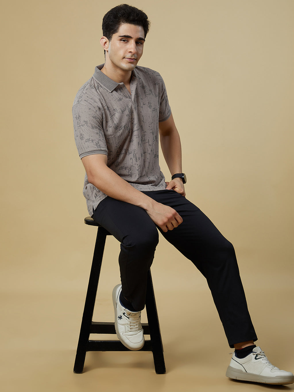 Men Regular Fit Polo T-Shirt with Supreme