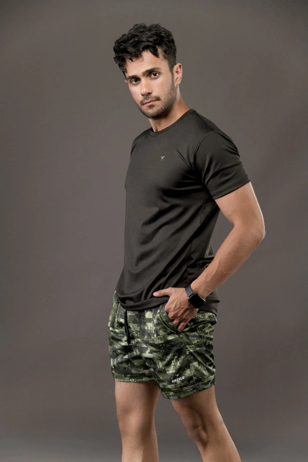 Men Printed Regular Fit Active Shorts with Funky