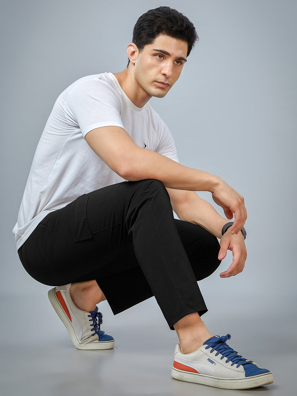 Men Regular Fit Cargo Pants with PILOT