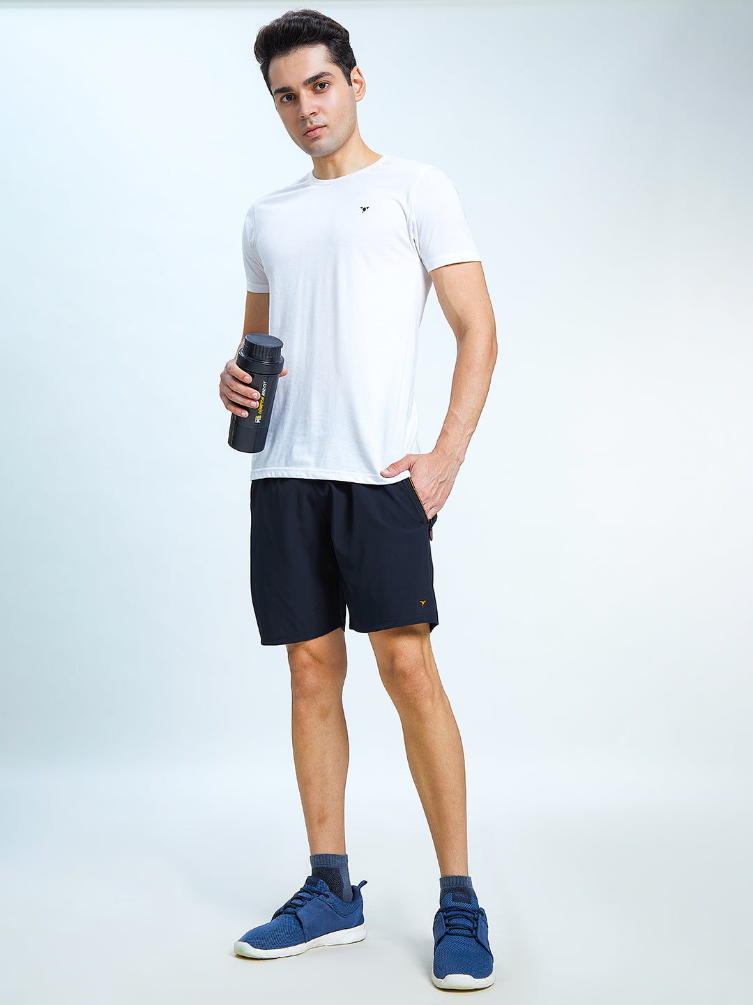 Men Regular Fit Sports Shorts with Pockets