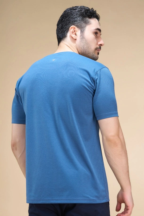 Men Regular Fit Printed Round Neck Tee