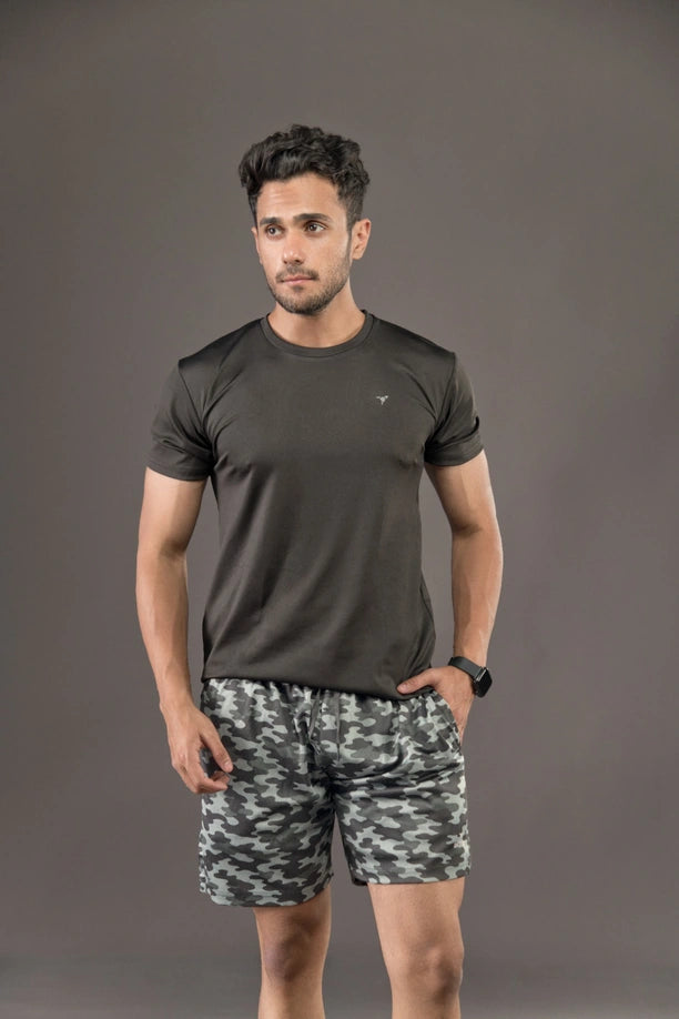 Men Printed Regular Fit Active Shorts with Funky