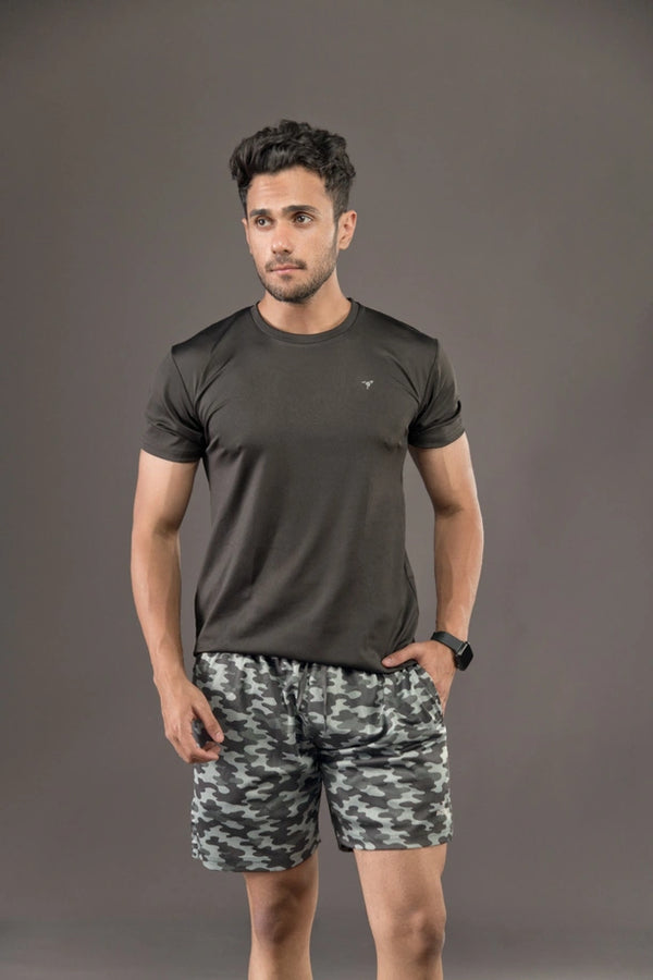 Men Printed Regular Fit Active Shorts with Funky