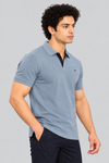 Men Slim Fit Polo T-Shirt with MATTY