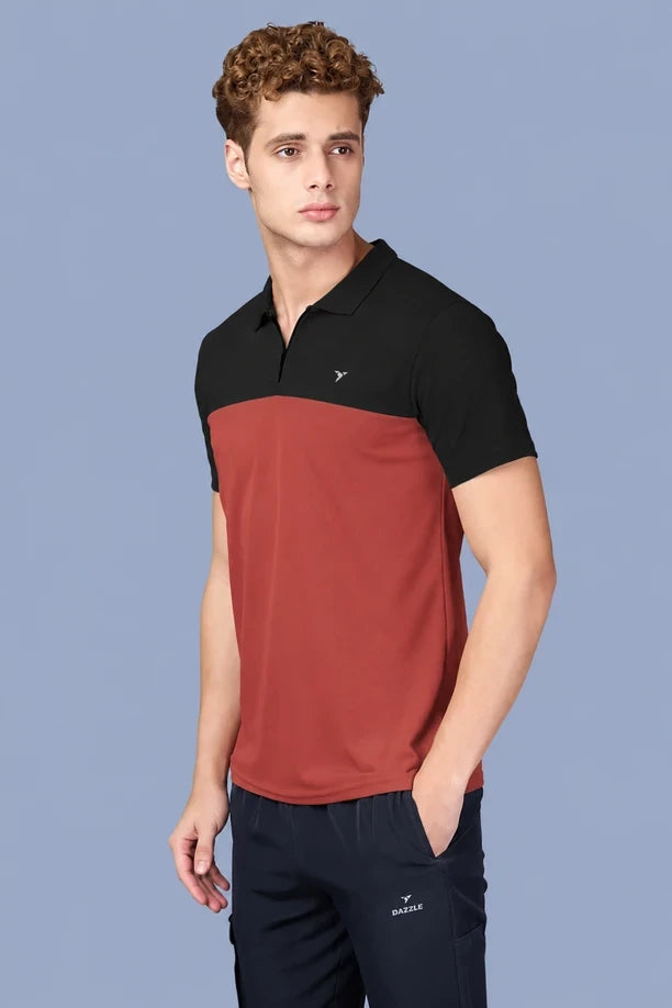SPRING T SHIRT - BLACK BRICKRED