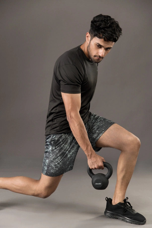 Men Printed Regular Fit Active Shorts with Funky