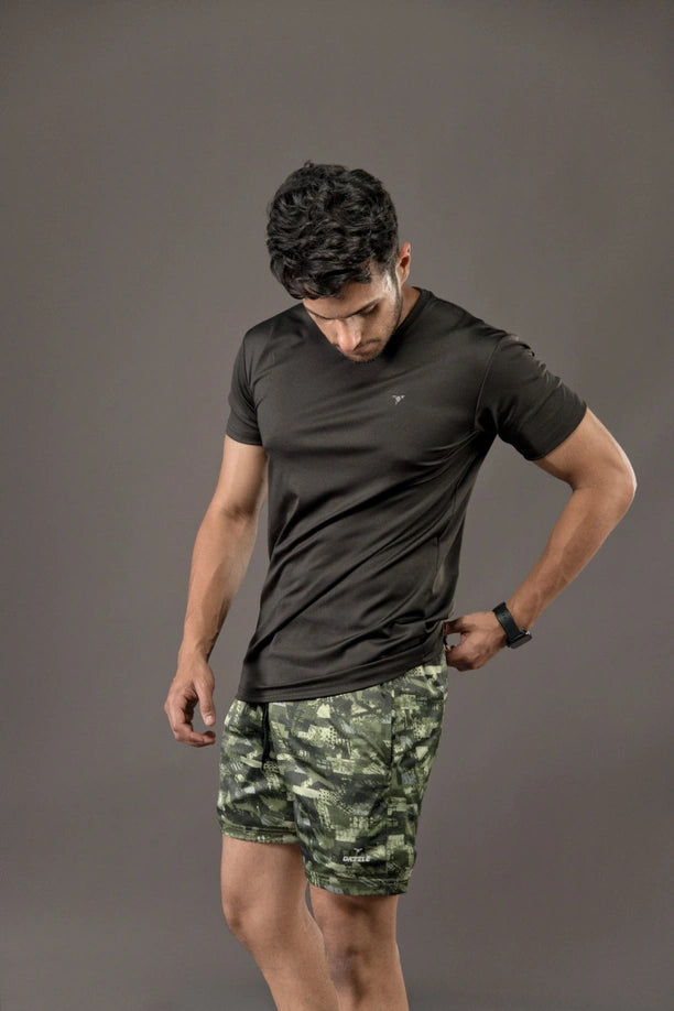 Men Printed Regular Fit Active Shorts with Funky