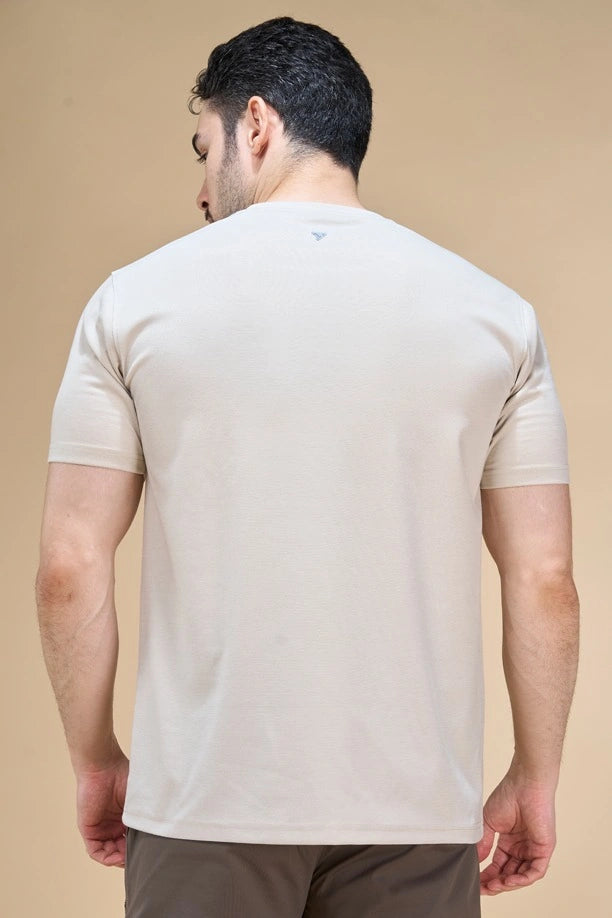 Men Regular Fit Printed Round Neck Tee