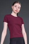 Women Solid Slim Fit Round Neck T-shirt with COTEX