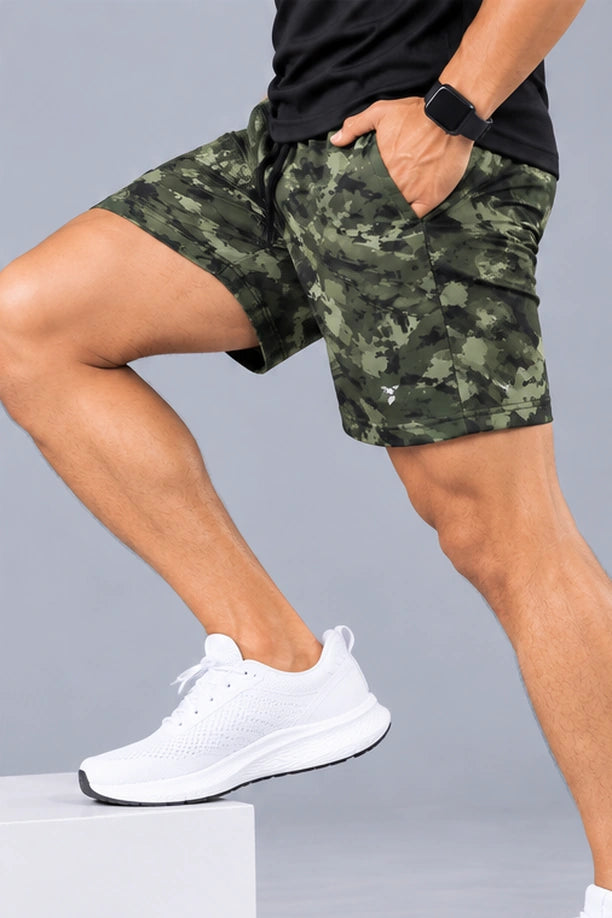 Men Printed Regular Fit Active Shorts with Funky