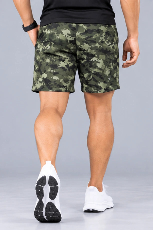Men Printed Regular Fit Active Shorts with Funky