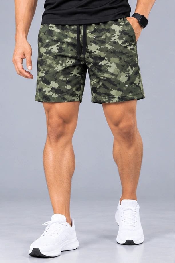 Men Printed Regular Fit Active Shorts with Funky