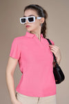 Women Solid Regular Fit Polo T-shirt with COOLEX