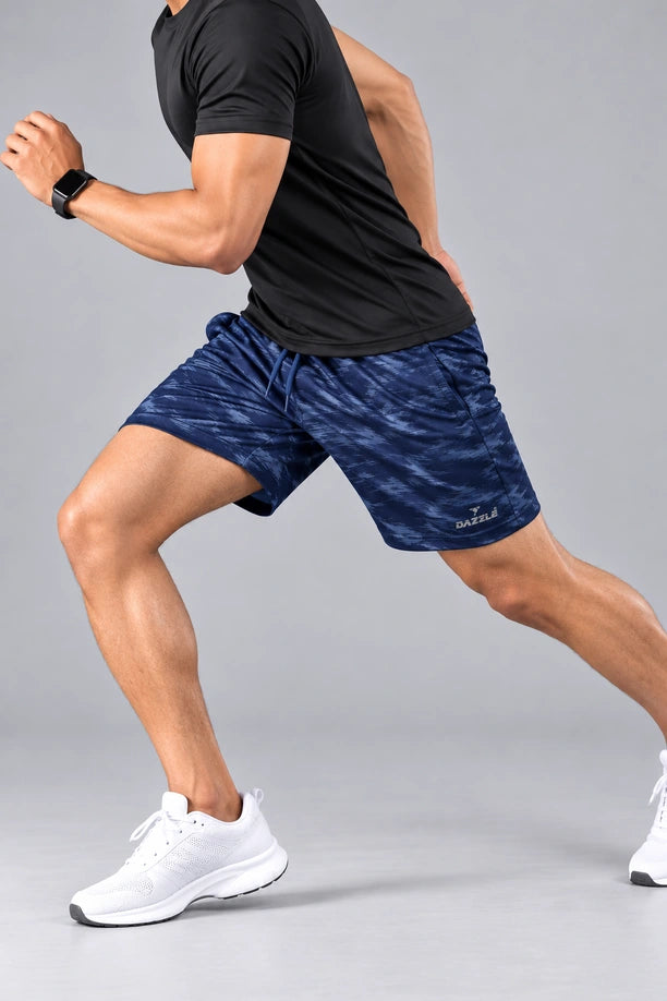 Men Printed Regular Fit Active Shorts with Funky