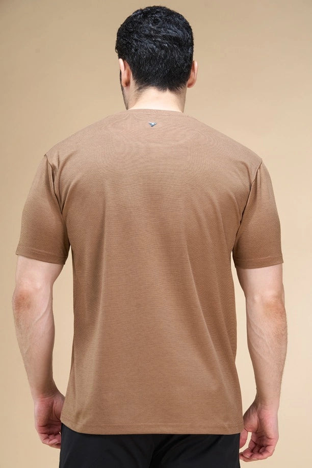 Men Regular Fit Printed Round Neck Tee